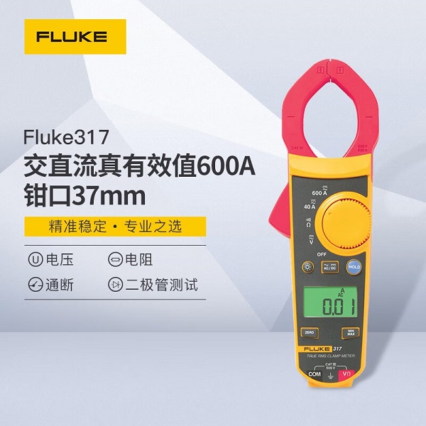 Fluke 317/319 真有效值交直流数字钳形表/电流表
