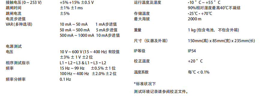 多功能测试仪MFT1700系列