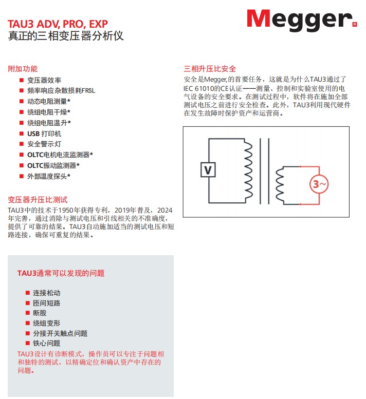 三相变压器绕组分析仪TAU3